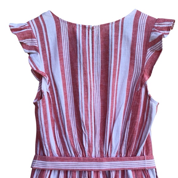 Old Navy Boho Ruffle Sleeve Wide Leg Crop Linen Jumpsuit NEW - Picture 4 of 6